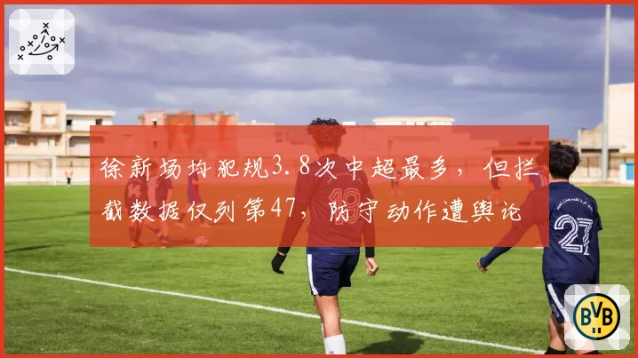 徐新场均犯规3.8次中超最多,但拦截数据仅列第47,防守动作遭舆论审判
